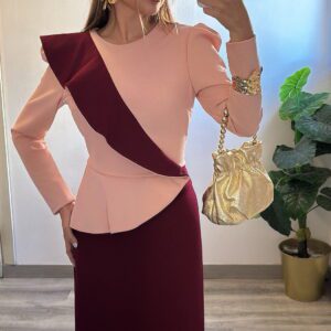 vestido olivia bicolor