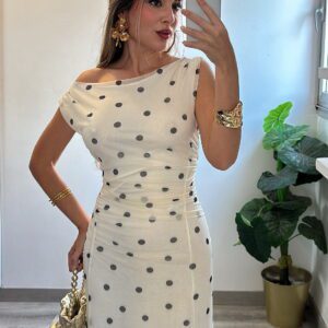 vestido lunares tul