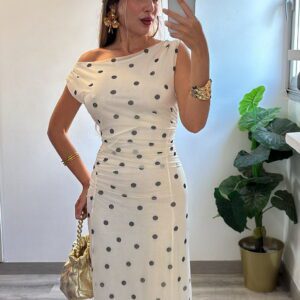 vestido lunares tul