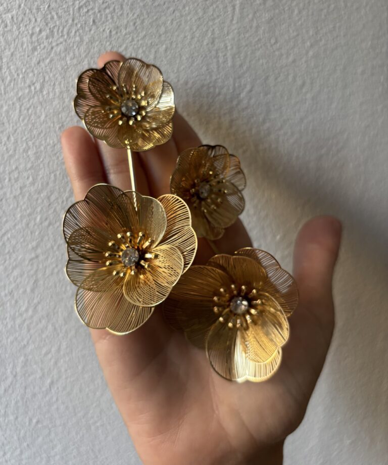 pendientes flor