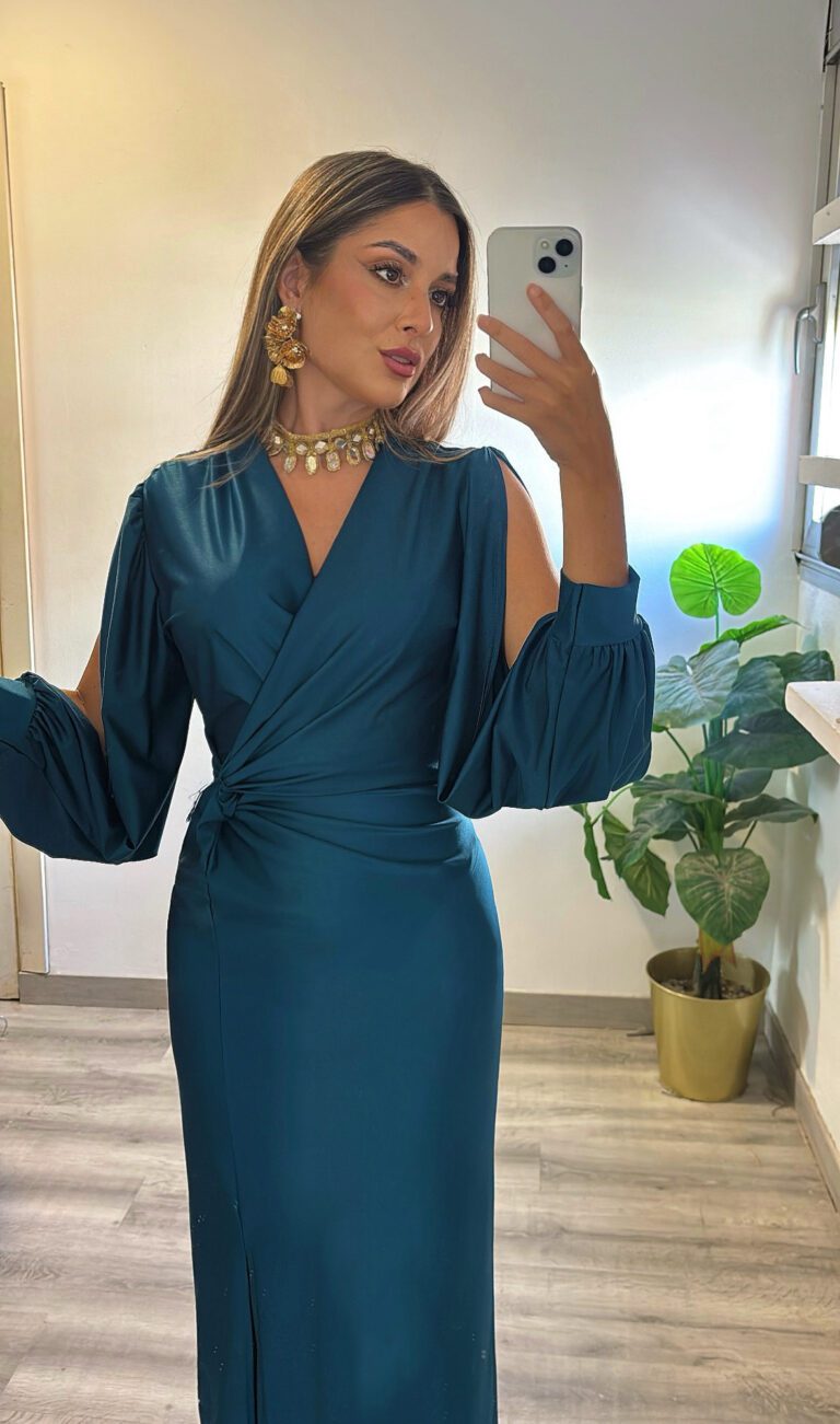vestido mónaco dos mangas